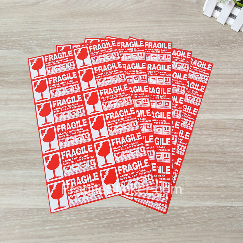 英文易碎品标签Fragile Stickers跨境国际物流货运贴纸