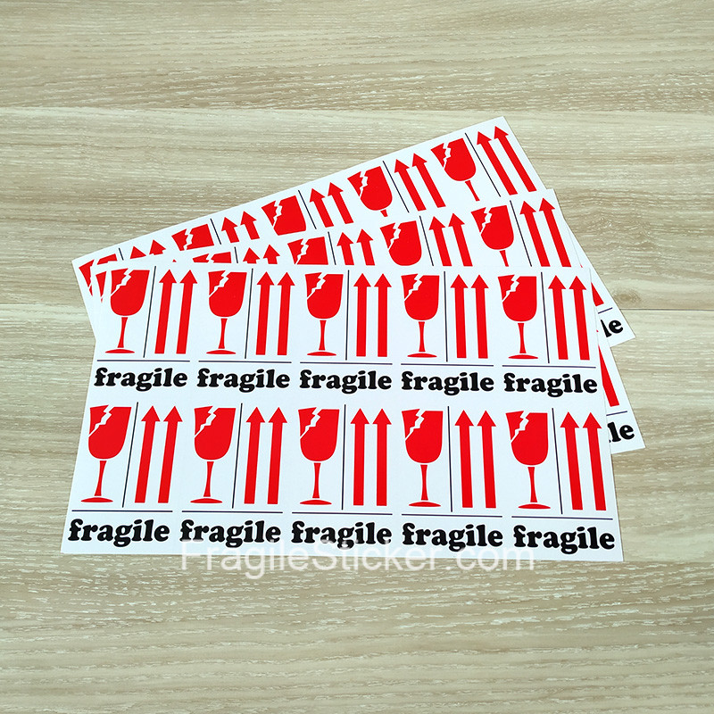 易碎品标签英文 fragile label stickers